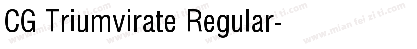 CG Triumvirate Regular字体转换